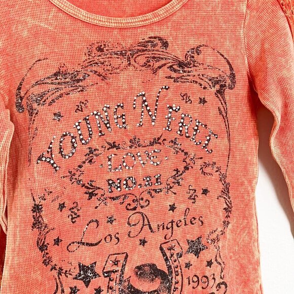 Buckle Daytrip Mineral Wash Thermal Distressed Long Sleeve Top - Picture 5 of 10